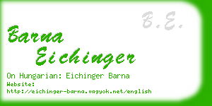 barna eichinger business card